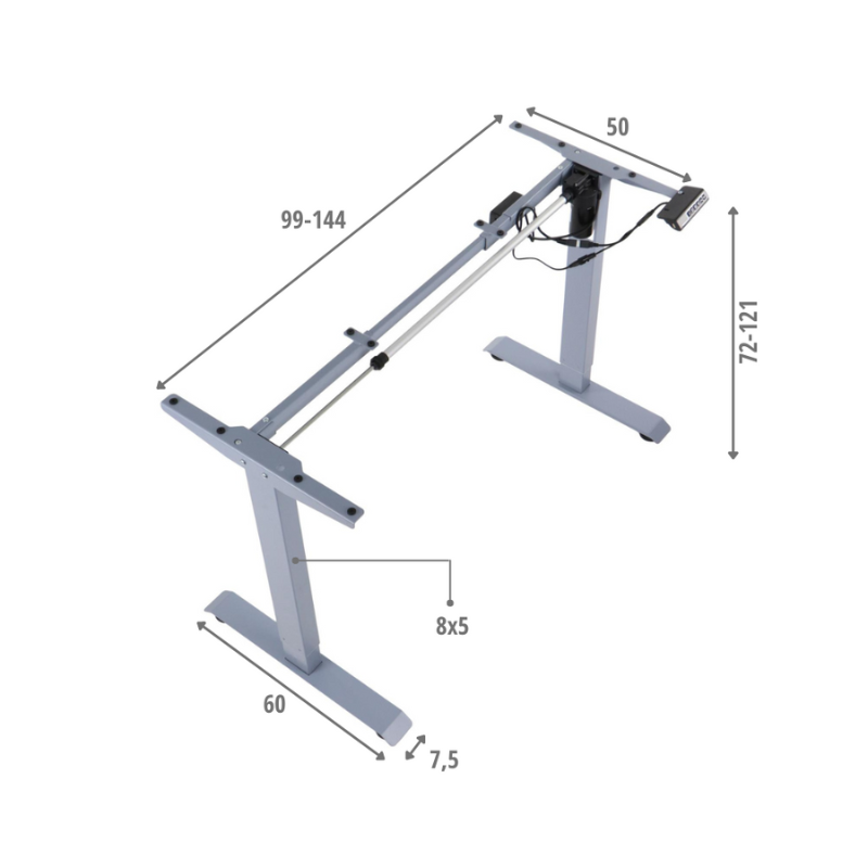 Reguleeritav lauajalg DE1, valge (3)