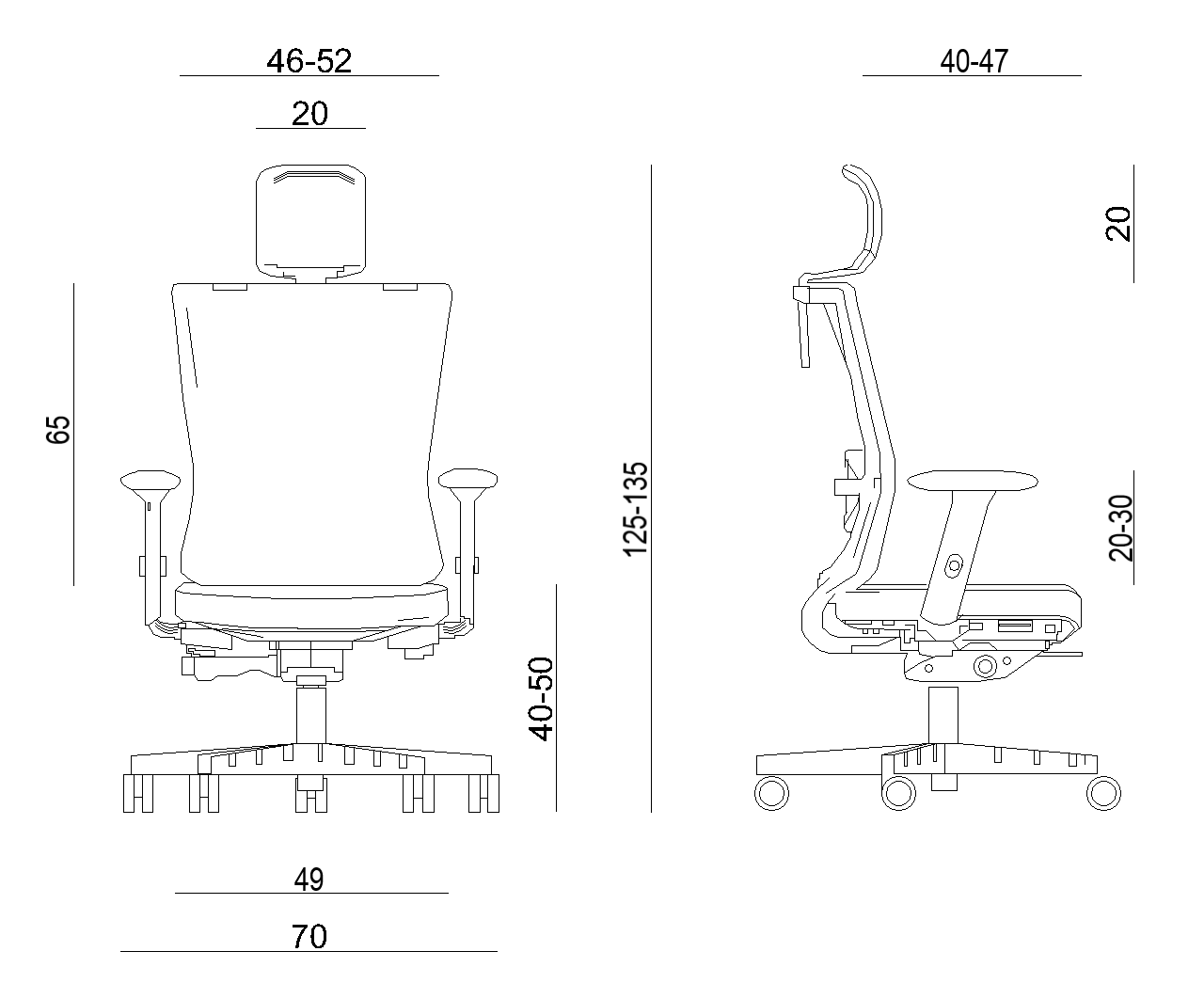 Kontoritool-Forte-joonis