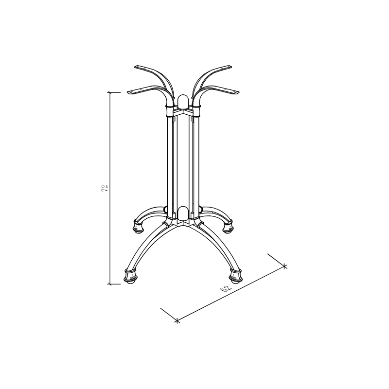 Terasest restorani lauajalg Lind