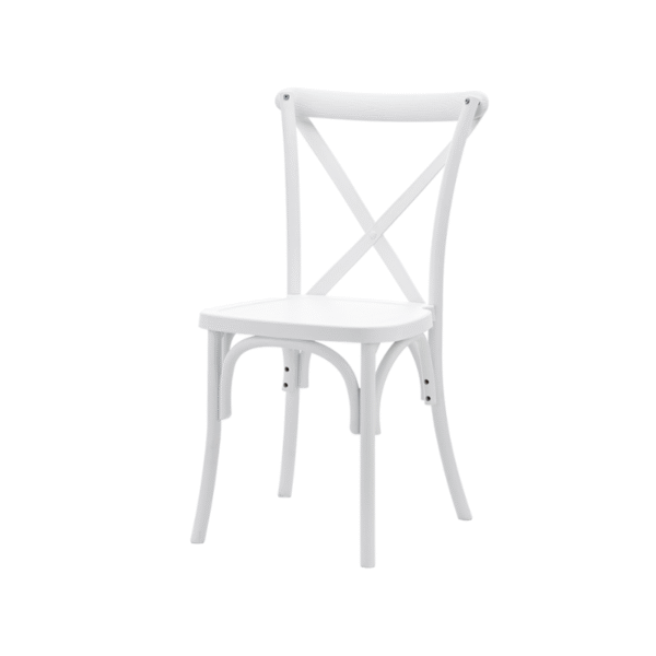 Risti seljatoega polüpuidust tool, valge